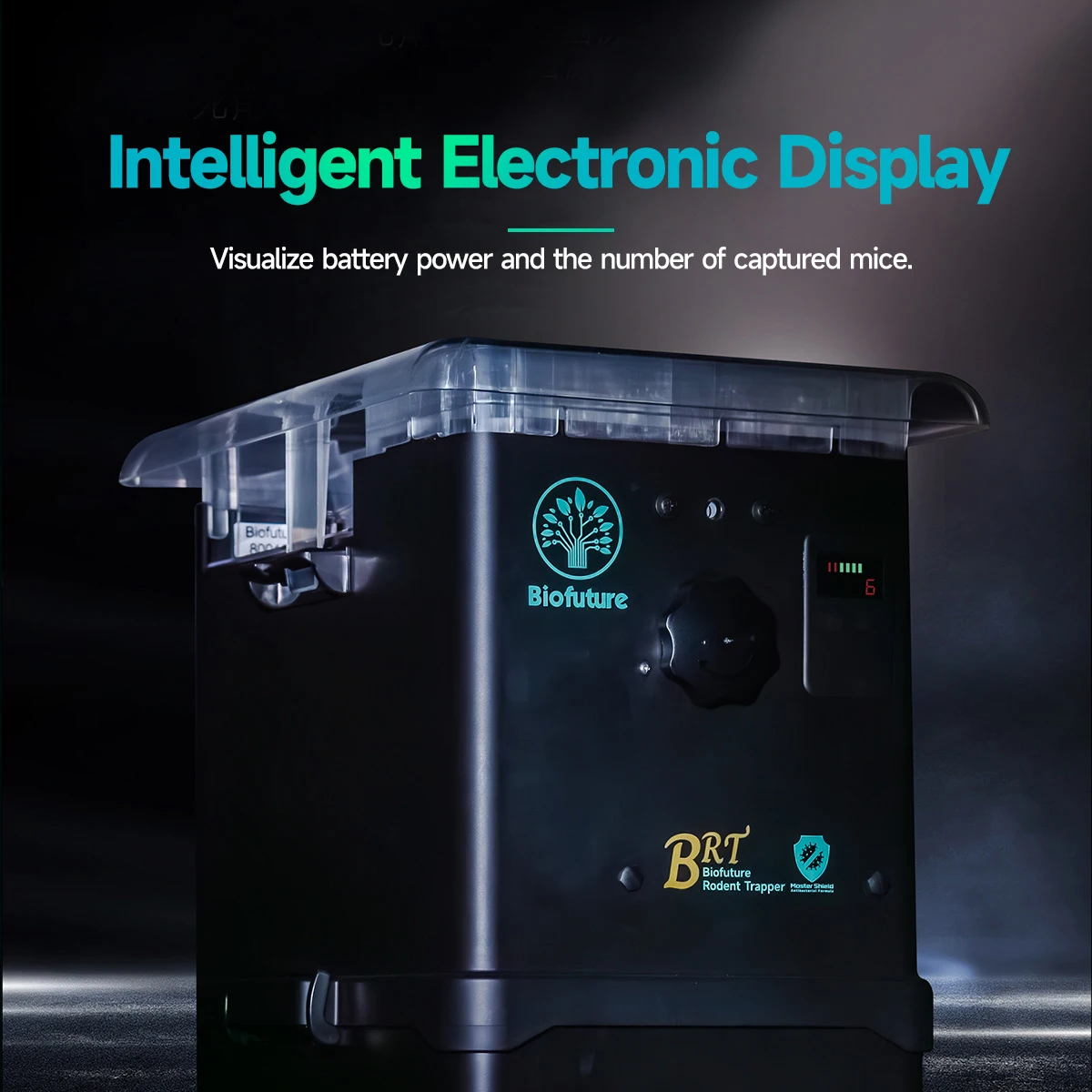 Hot Selling Humane Mouse Killer Black Trapper LED Display Reusable and Smart Hunting Box