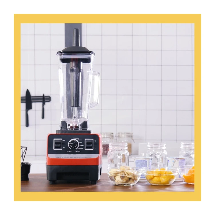 professional blender with tamper tool, high power output, and variable speed control for precise blending