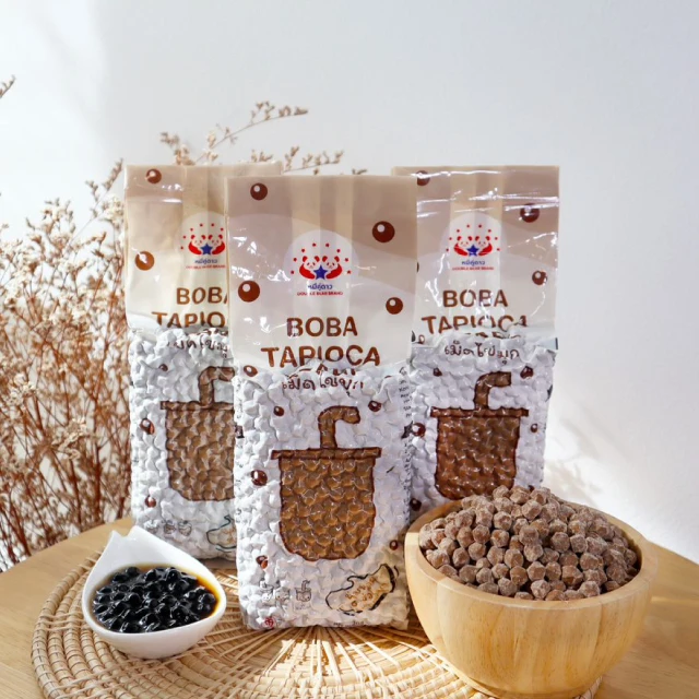 1 кг без глютена, без ГМО, жемчуг тапиока (Boba) производится из крахмала тапиока, коньячной муки и коричневого сахара при формовании.