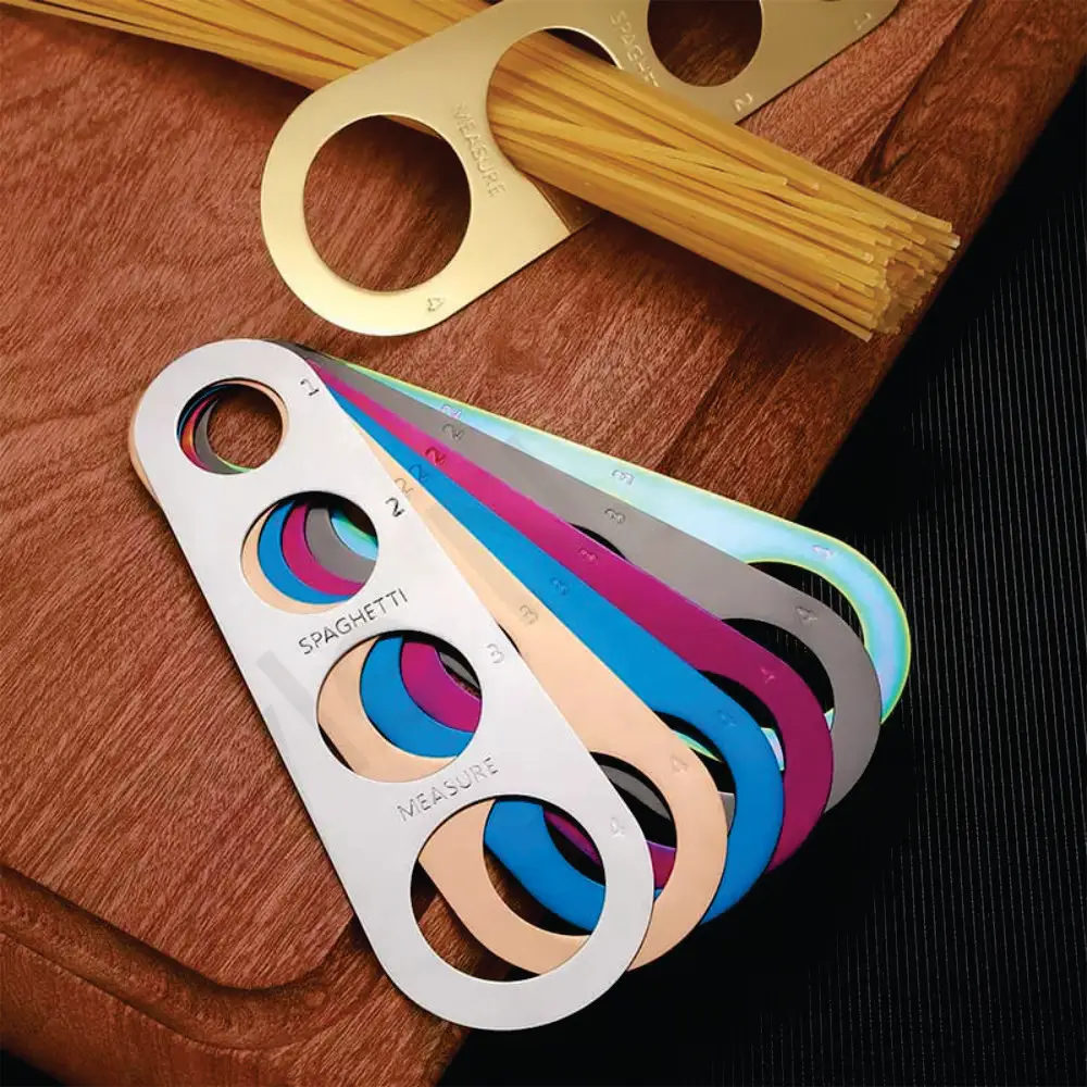 Spaghetti Measure With Assorted Color Stainless Steel Kitchen Measuring Tool Spaghetti Noodle Cake Pizza Measurer