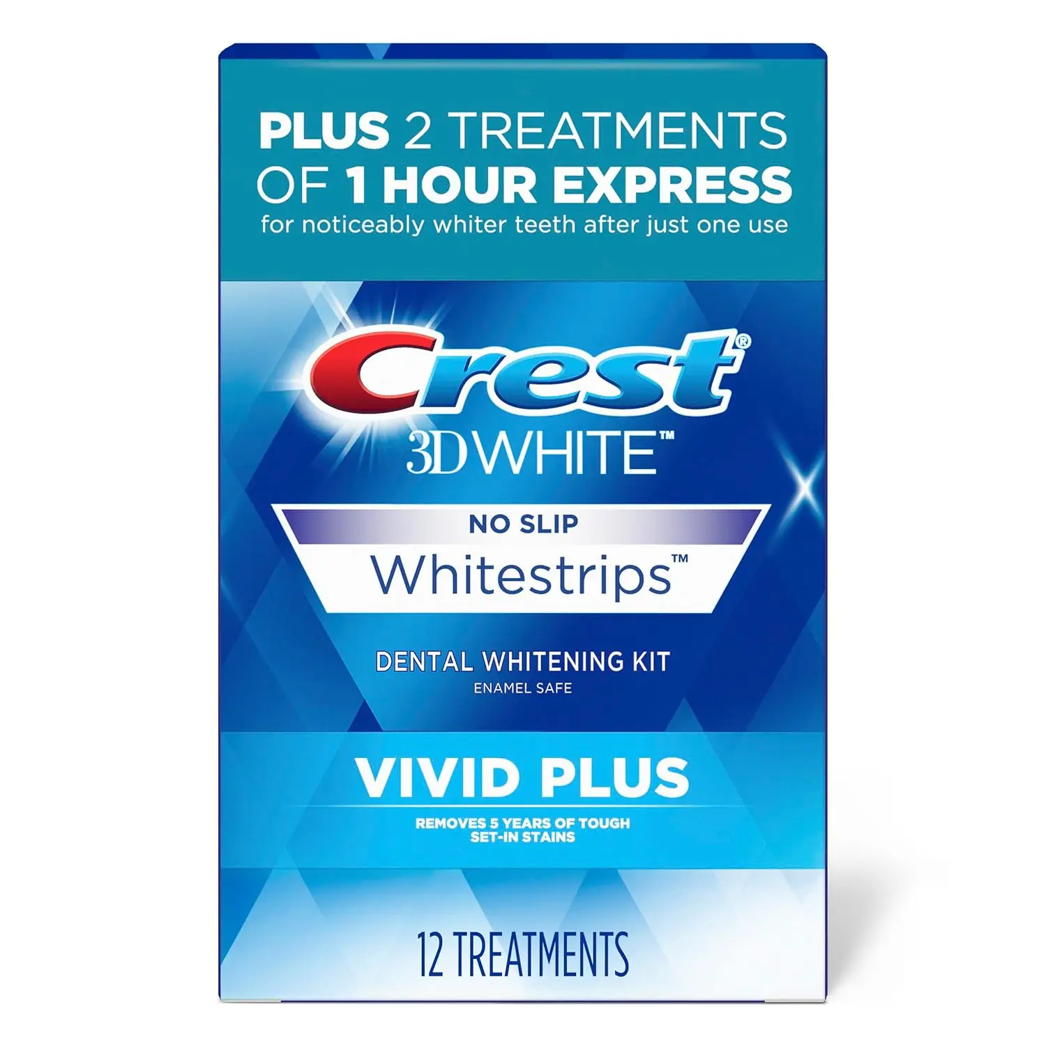 Wholesale Bulk Supply Cres.t 3 D White strips, Vivid Plus, Teeth Whitening Strip Kit, 24 Count