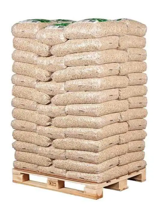 Top Europe Grade Wood Pellets 15 kg Fir, Pine/ Beech Wood Pellet Din plus/EN plus-A1 Oaks Wood Pellets In 15kg bags
