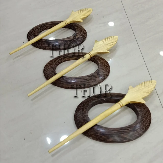 3 pcs  Fall circle barrette with wooden hair stick macrame accessories wood hair stick pin for women