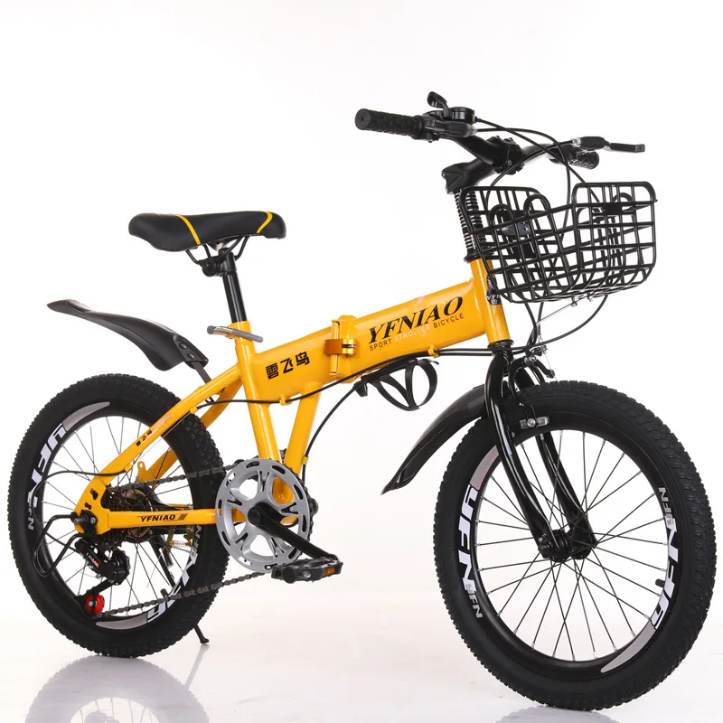 Single speed brake Children Foldable Bicycle Mountain Bike 18/20/22 Inch Dual Disc Brake Shifting Bike 6-14 Years Old Child Bike