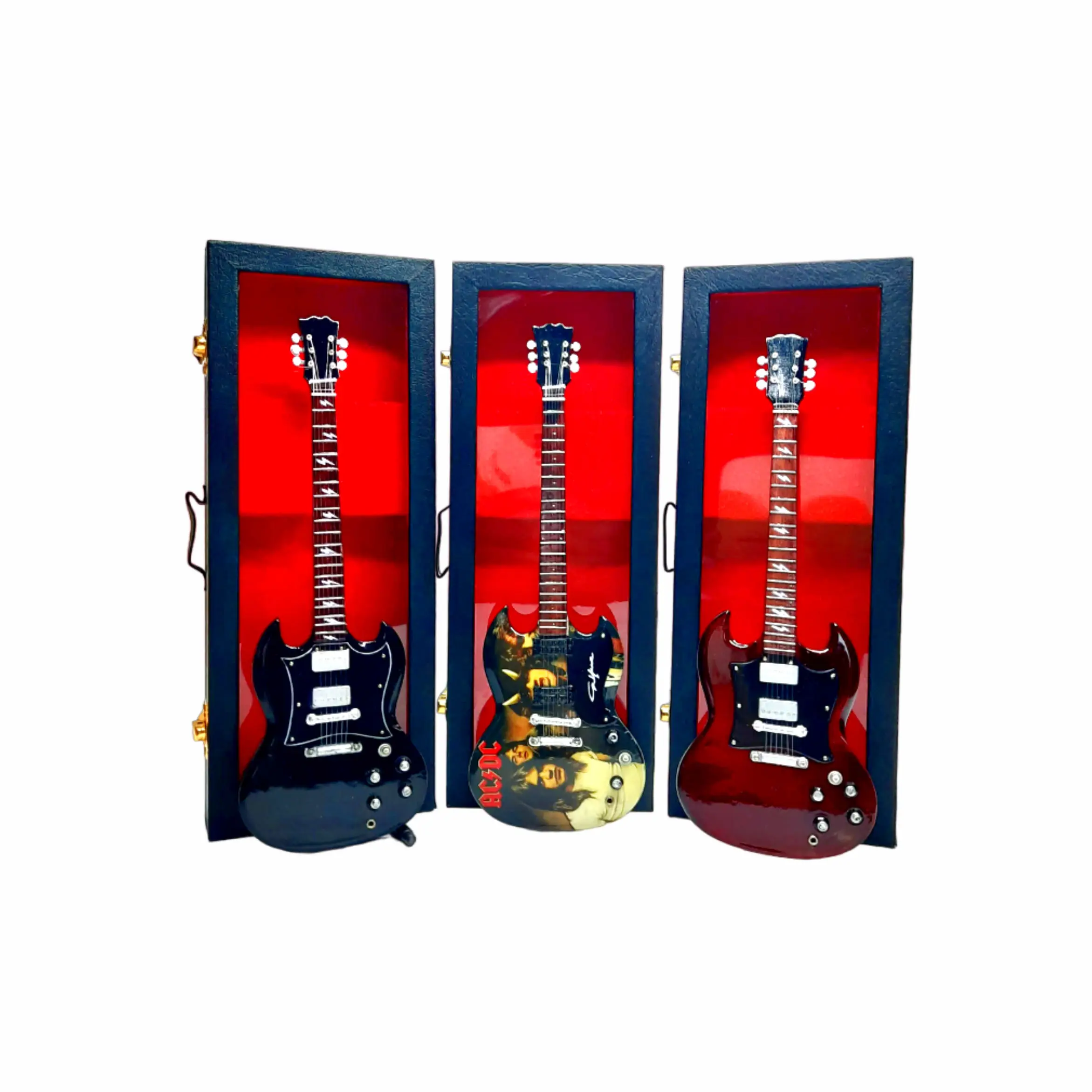 Mini Guitar Replica Famous Band in the World with ACDC Tribute Merchandise