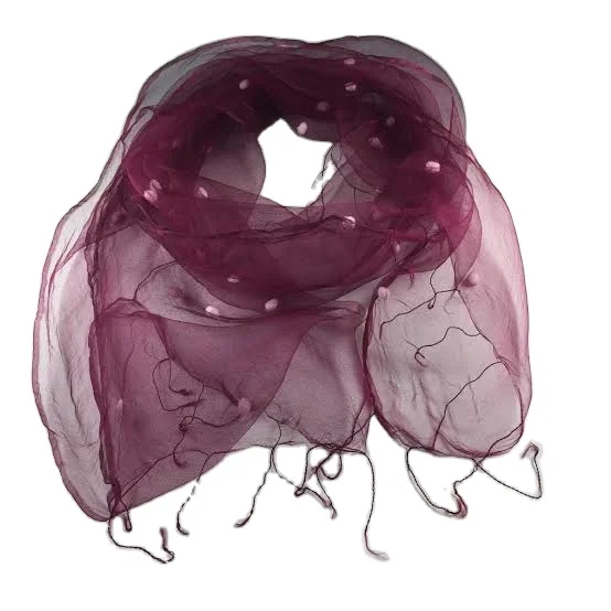 100% pure thin silk organza scarf