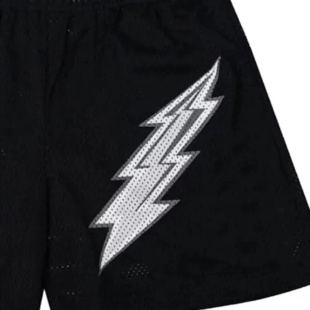 Shorts White Black Skyline Bolt Cyber Unisex Shorts