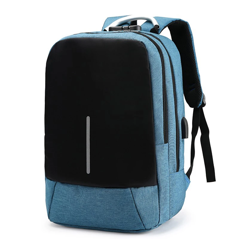 New Arrival Custom Waterproof Men Fashion Blue Travel Back pack Laptop Backpacks For Men