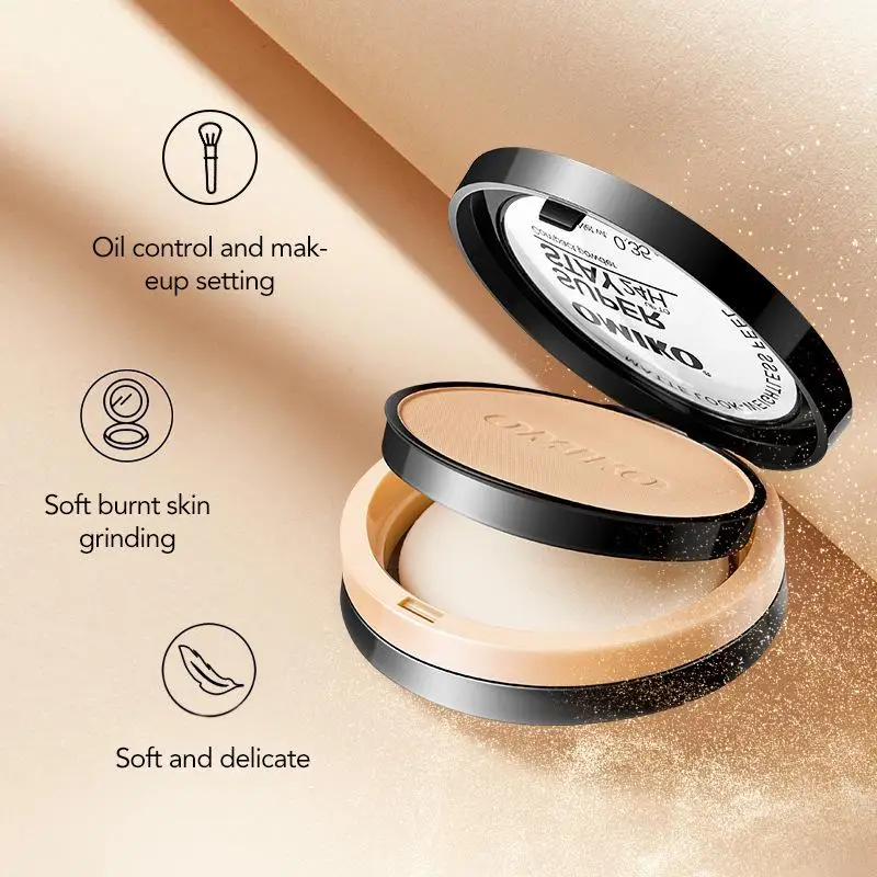 Makeup full Coverage Waterproof Face Pressed Compact Powder