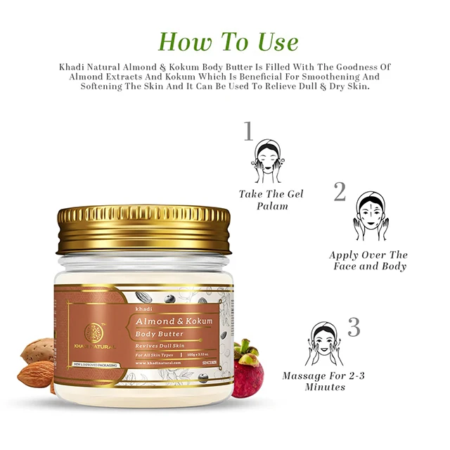 Khadi Natural Almond & Kokum Body Butter 100 g