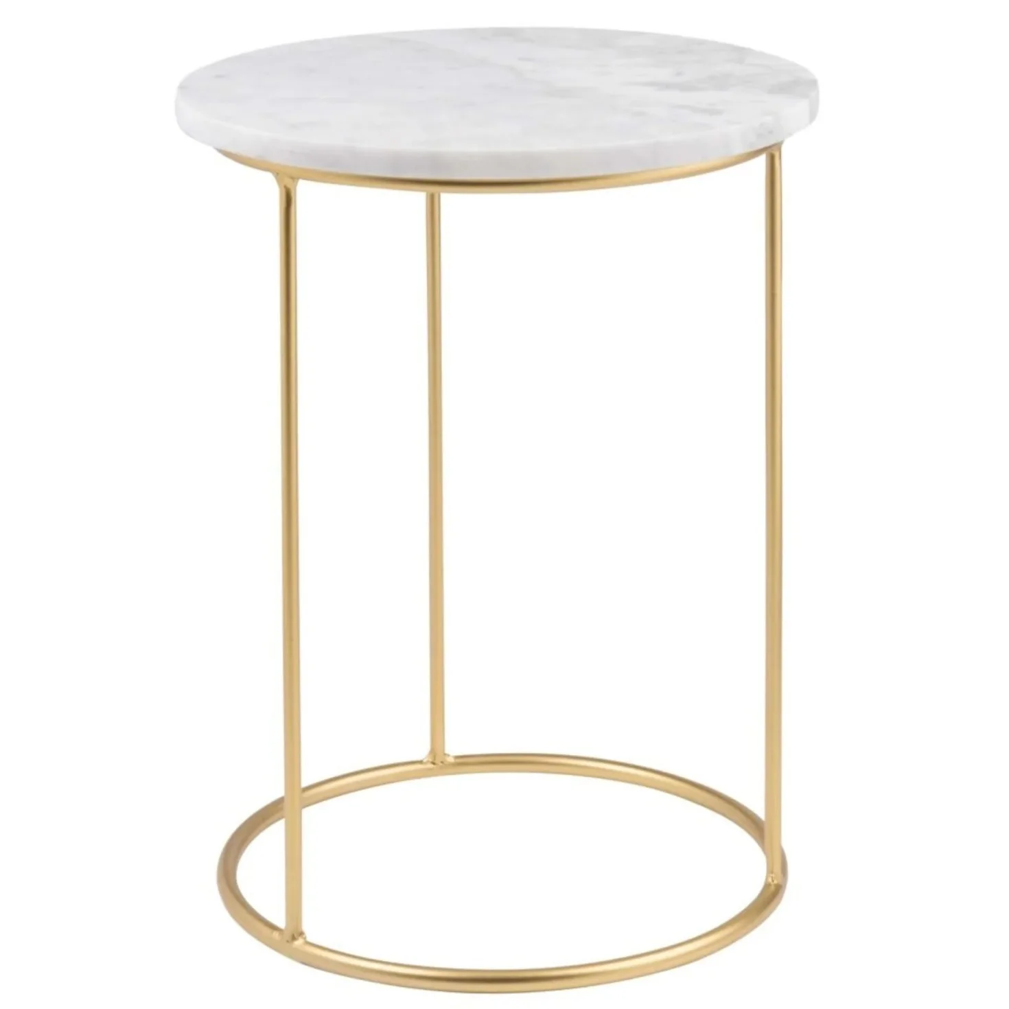 White Marble Top Metal Frame Durable Legs Sustainable Table Housewarming Center Table For Interior & Exterior Use