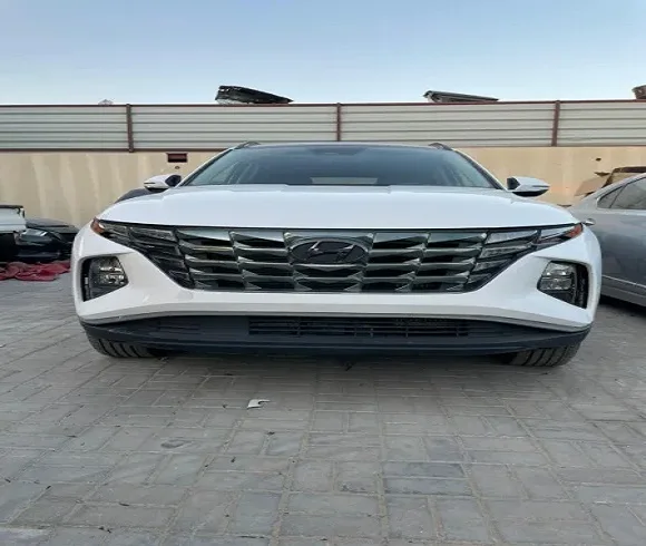 HYUN DAI TUCSON Гибридный 2022 полный вариант 1.6L V4 очень экономичный белый снаружи и черный интерьер чистый