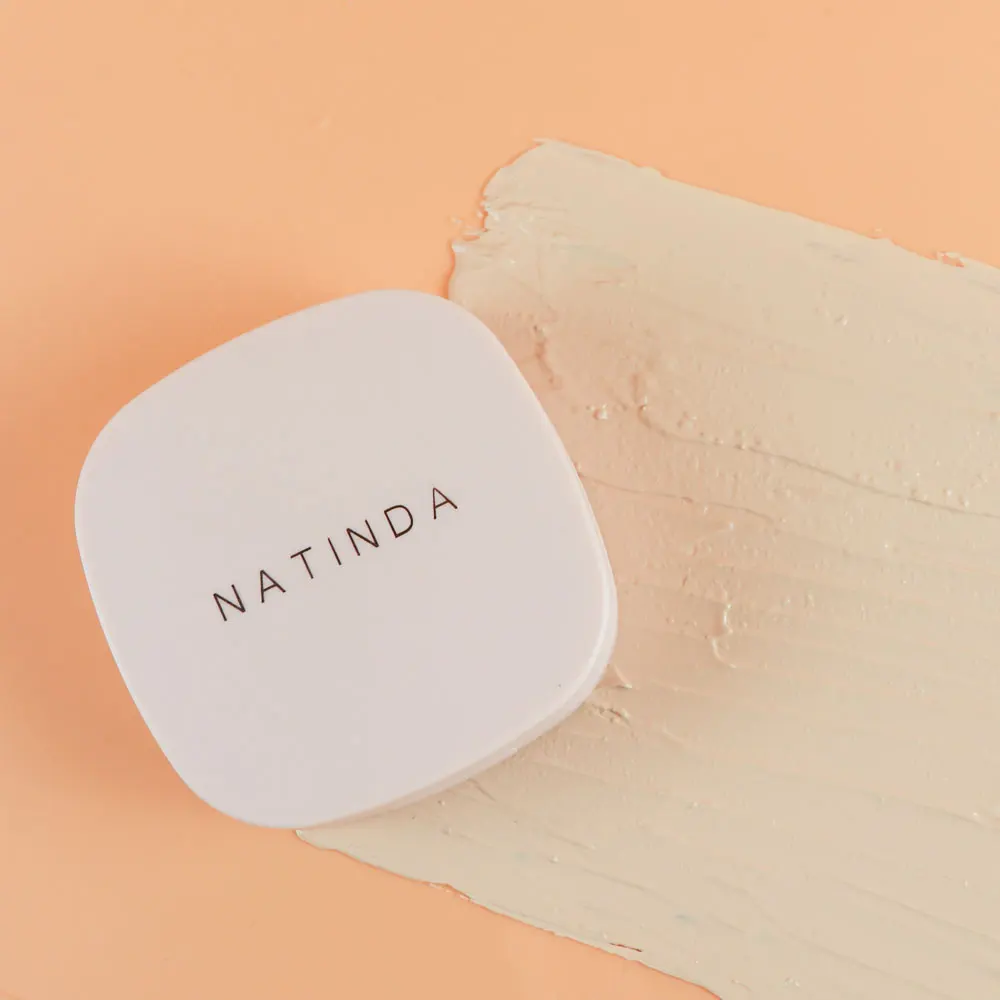NATINDA Silky Cover Pact Solid Foundation to Brighten Skin Makeup Long lasting Power Foundation Korean Beauty Cosmetics
