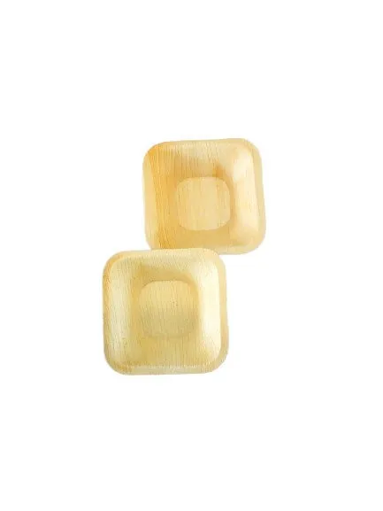 Highly Durable Occasional Areca 3.5 Inch Square Sauces & Chutney Bowls Party and Wedding Serving Ware at Wholesale Prices