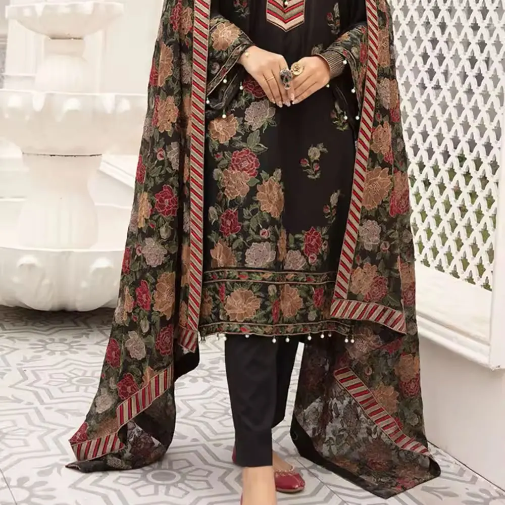 Fashion Embroidered Party Dresses Embroidered Pakistani/Indian Dupatta Best Selling Salwar Kameez Party Dress