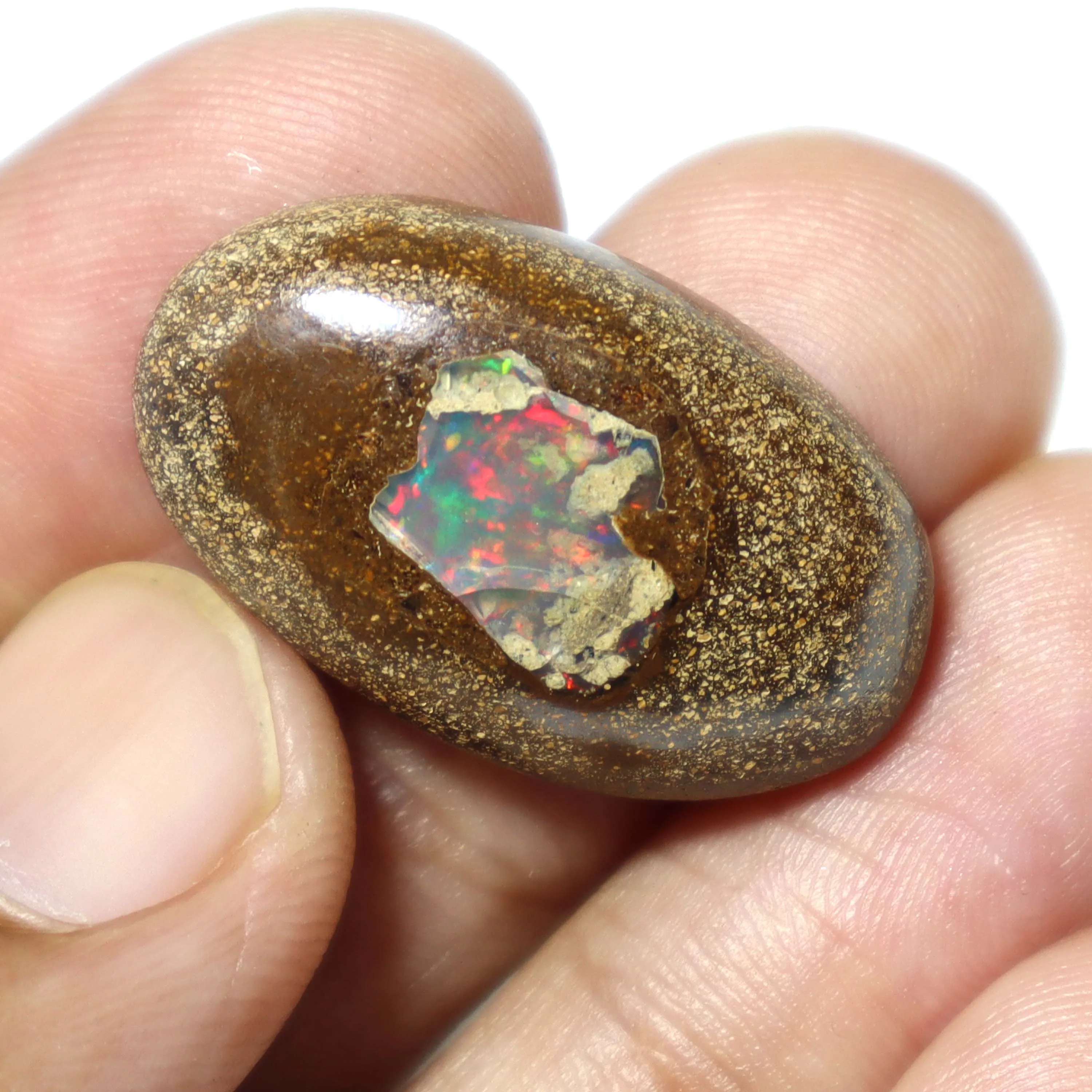 Natural Australian Boulder Opal Cabochon Loose Gemstone Superb Quality Jewelry Making Gemstone