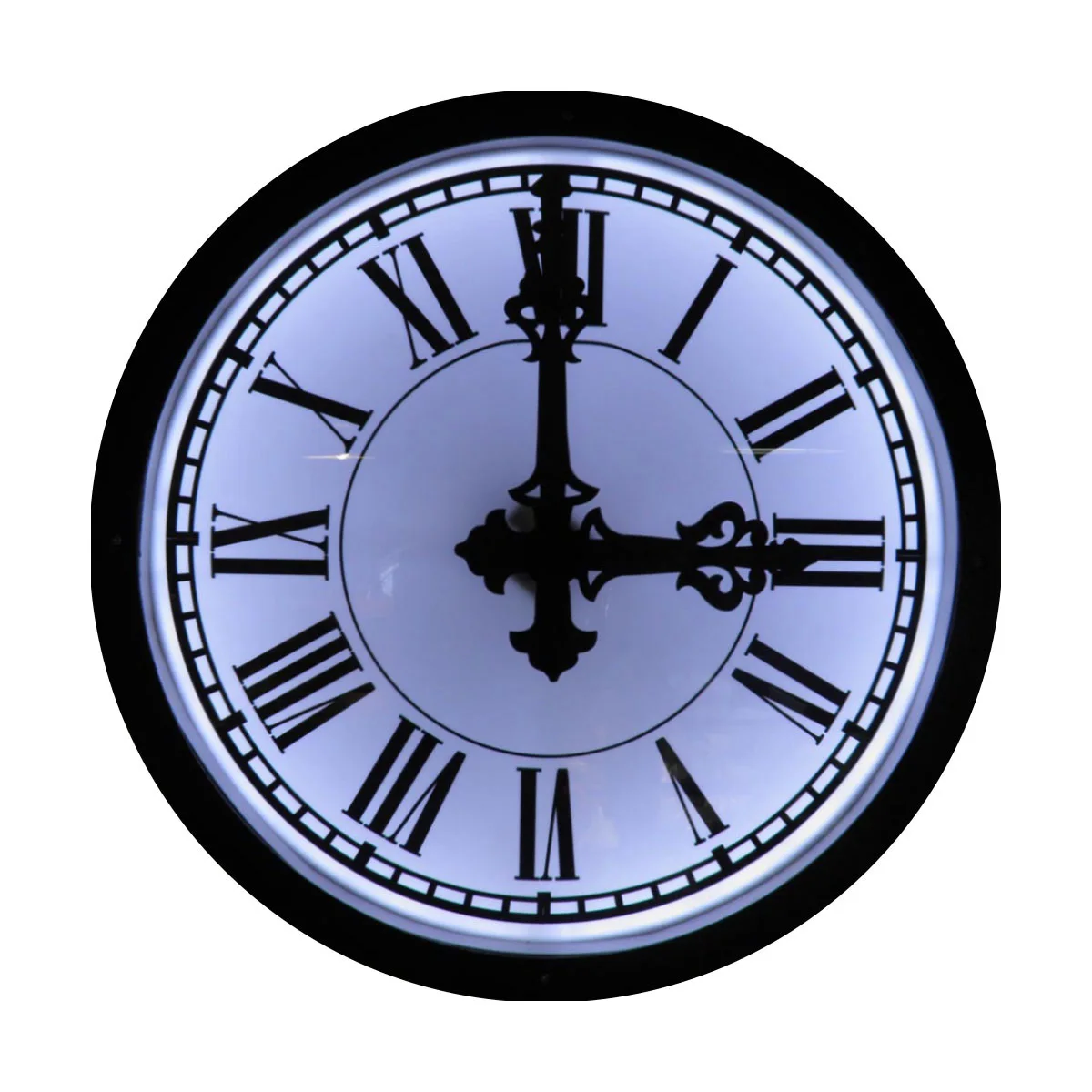 Good quality Street clock D600 mm on a steel pole own production