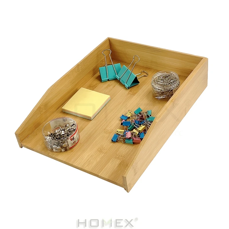 Штабелируемый бамбуковый бумажный поднос офисный органайзер для файлов документов сортировщика букв конвертов и держателей