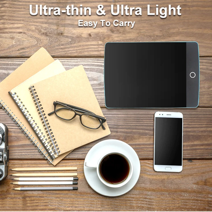 2022 New 8.5 Inch Borderless Digital Drawing Board Erasable Graffiti Education Learning Colorful Electronic Lcd Writing Tablet