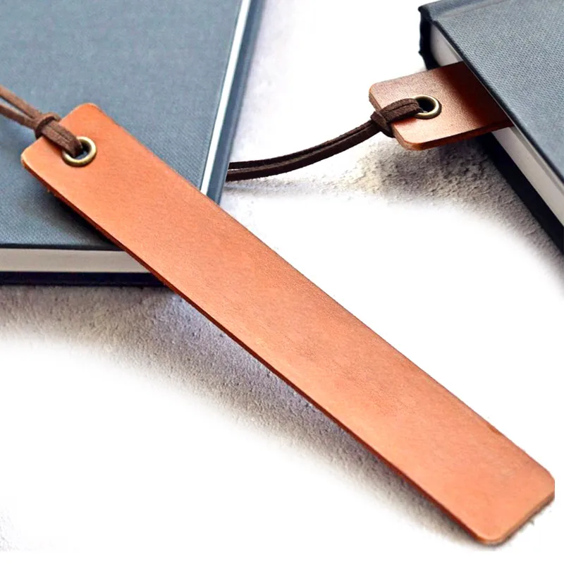 Custom logo String Vegan Leather Bookmark Keychain