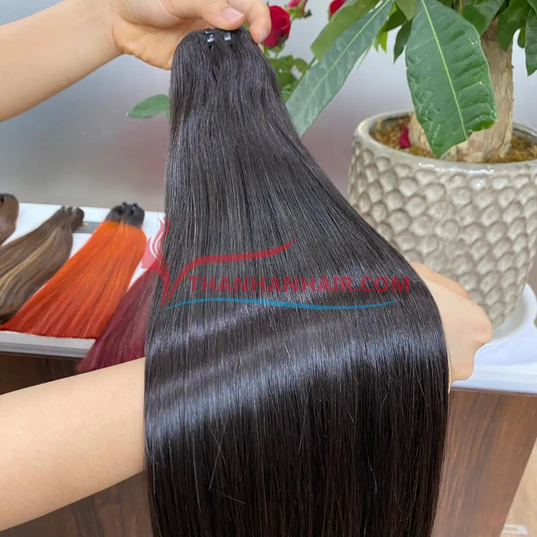 SHINING HAIR  hot selling cheap machine weft 100% virgin remy hair double drawn machine genius weft hair extensions
