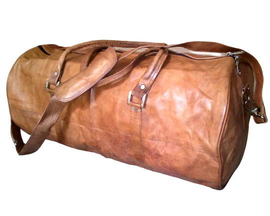 Genuine Leather Travel Duffle Bag Sports Shoulder Bag for Women with Wet Pocket Weekender Overnight Luggage Bag