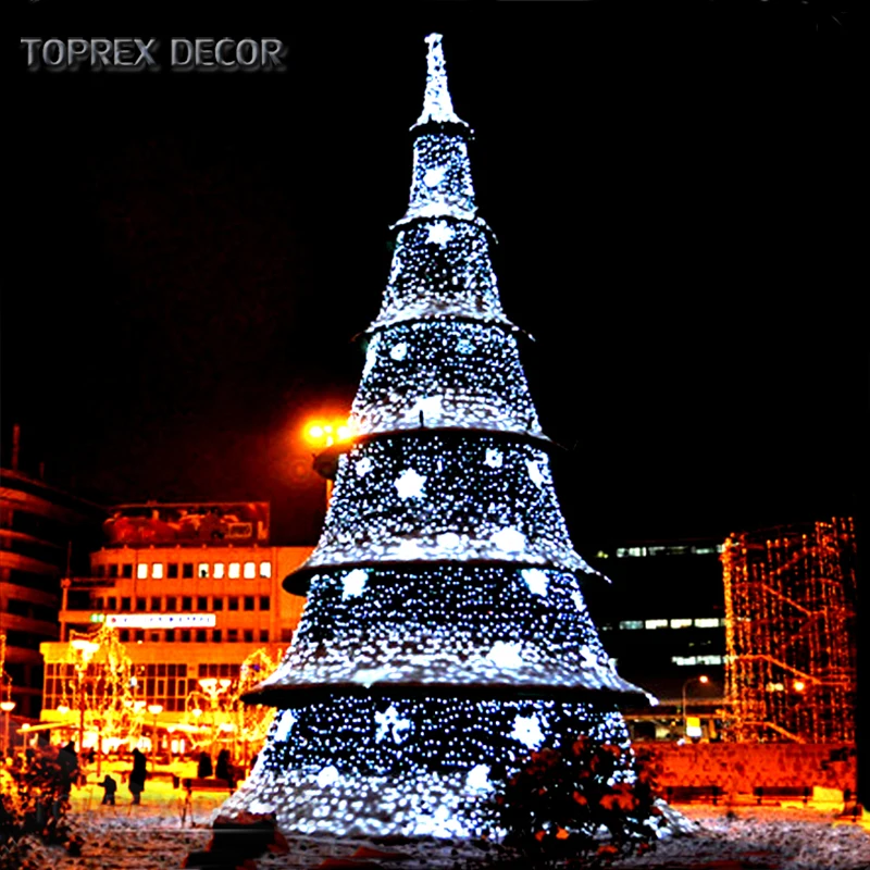 Outdoor waterproof programmablemotif light luxury interactive giant indoor white twinkly smart christmas tree with led lights