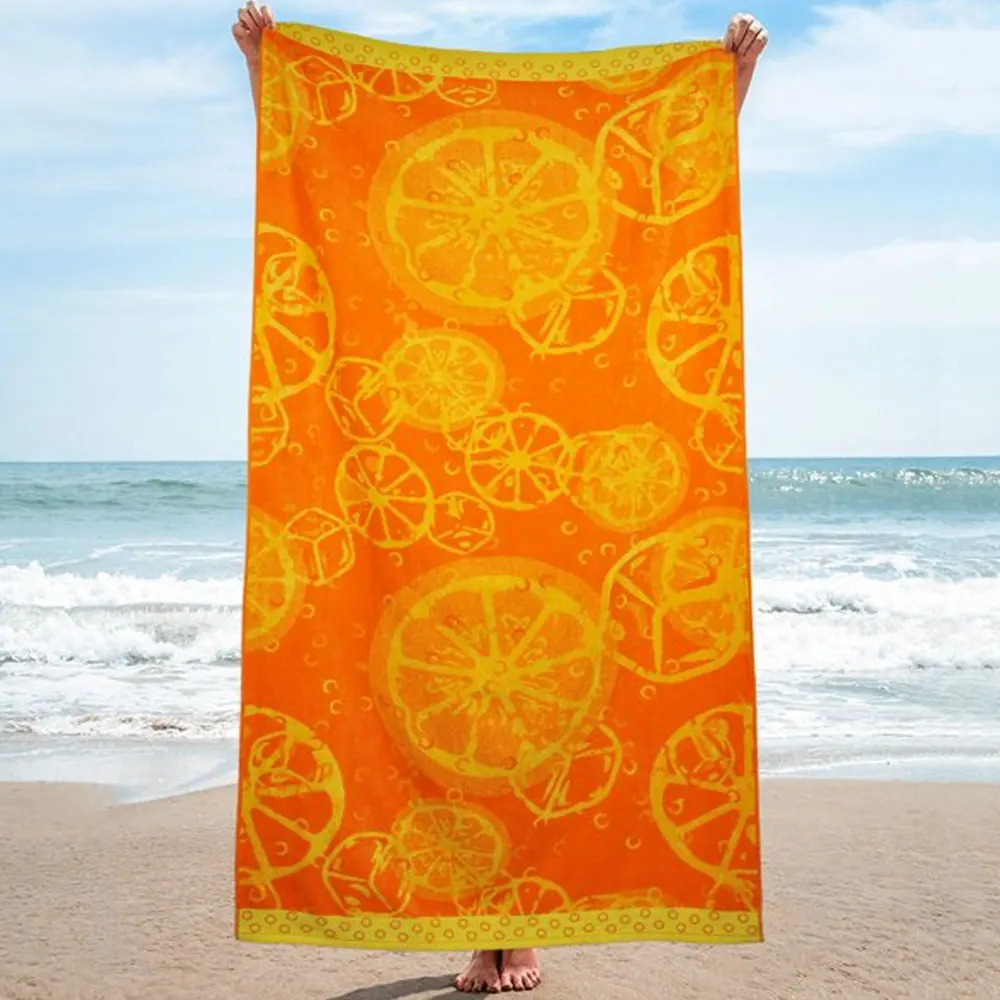 Wholesale Microfiber High Quality Sublimation Cotton Velour Summer Beach Towel