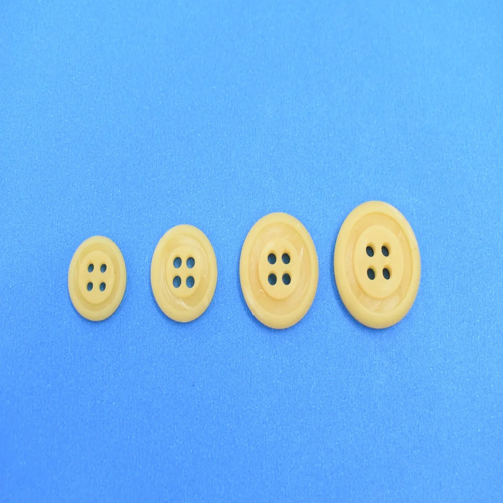 Eco-friendly Viet Nam Factory Round Nature Shirt Made Of Rice Resin 4 holes 15mm 18mm 20mm Button