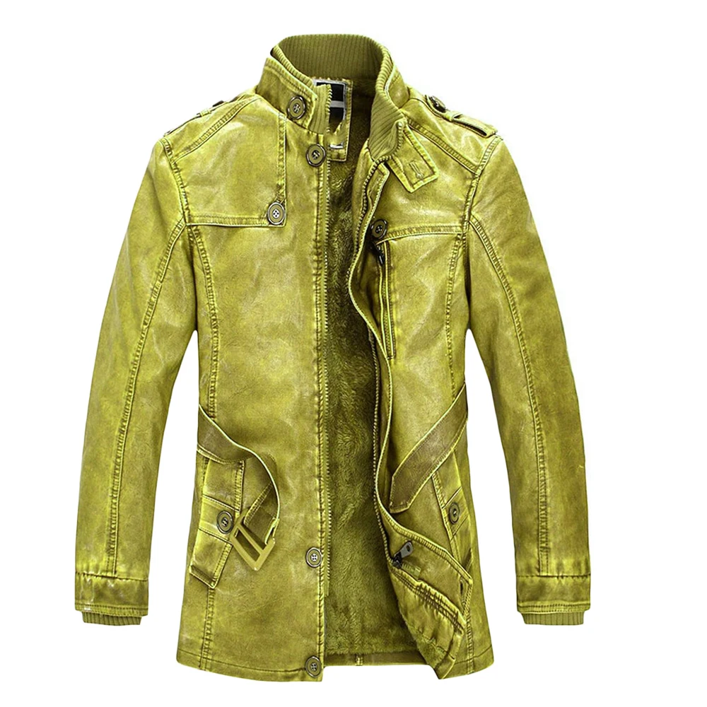 Custom Leather Coats Men Basic Genuine Leather Jackets Trench Sheepskin Coat