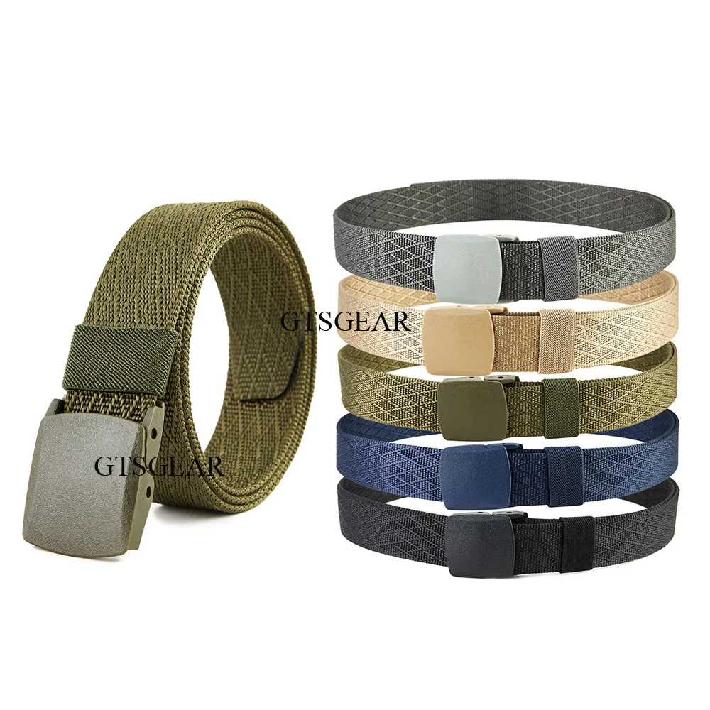 BL14 Nylon braided inner belt, leisure plastic buckle, gift belt hiking biking outdoor sports quick release belt