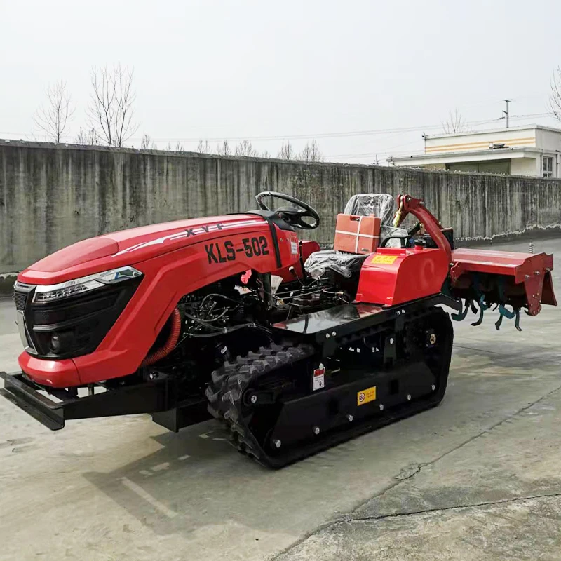 J- W Crawler Tractor 25Hp 35HP 50HP 80HP Small La-wn Mower Tractor Garden Farm Mini Crawler Tractor