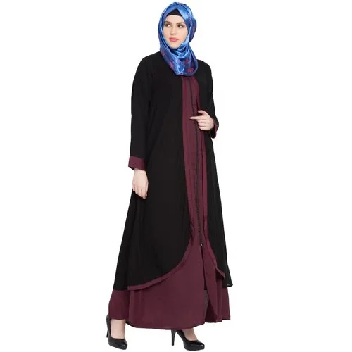 2024 Muslim New Abaya For Women Wholesale Silk Fabric Fashion Turkish Open Islamic Abayas Dresses