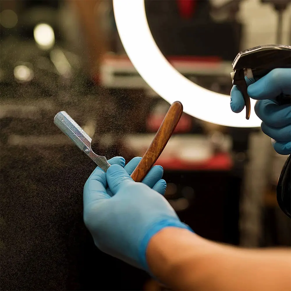 Парикмахерская прямая бритва с одним лезвием и индивидуальным логотипом оптовая продажа низкий минимальный заказ для парикмахера из нержавеющей стали