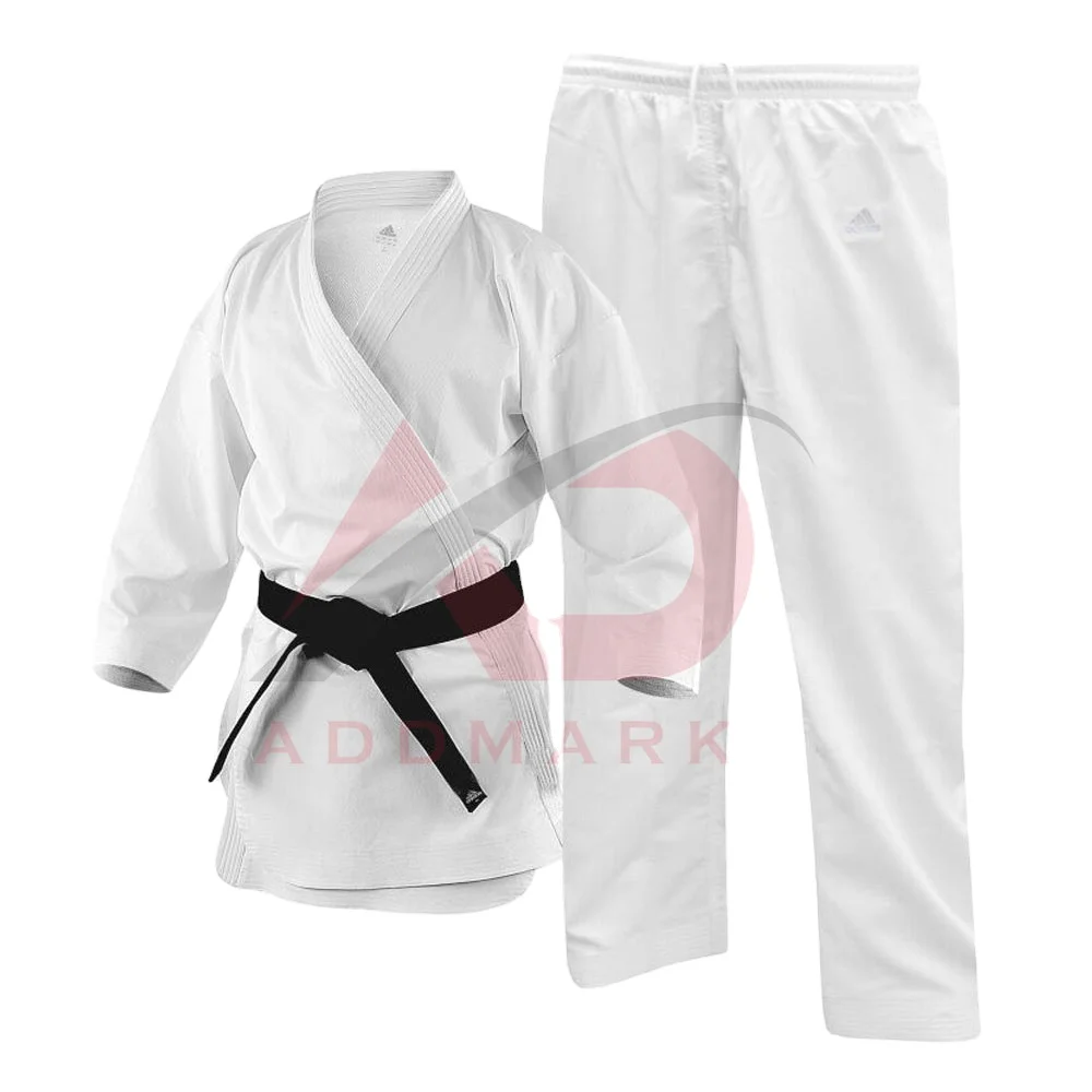 White Karate Uniform With Belt Breathable Light Weight Elastic Training Suit Karate Uniform Custom Made Karate Uniform
