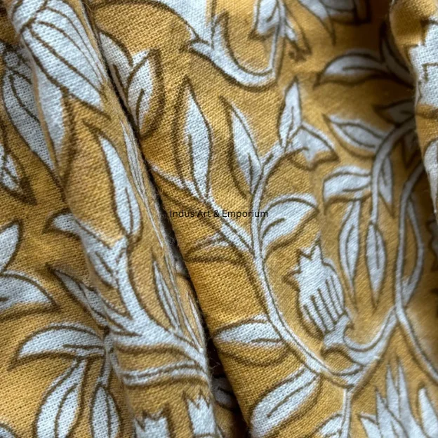Hand Block Print Cotton Cambric 60X60 Running Fabric Traditional Jaipuri Print Cotton Fabric