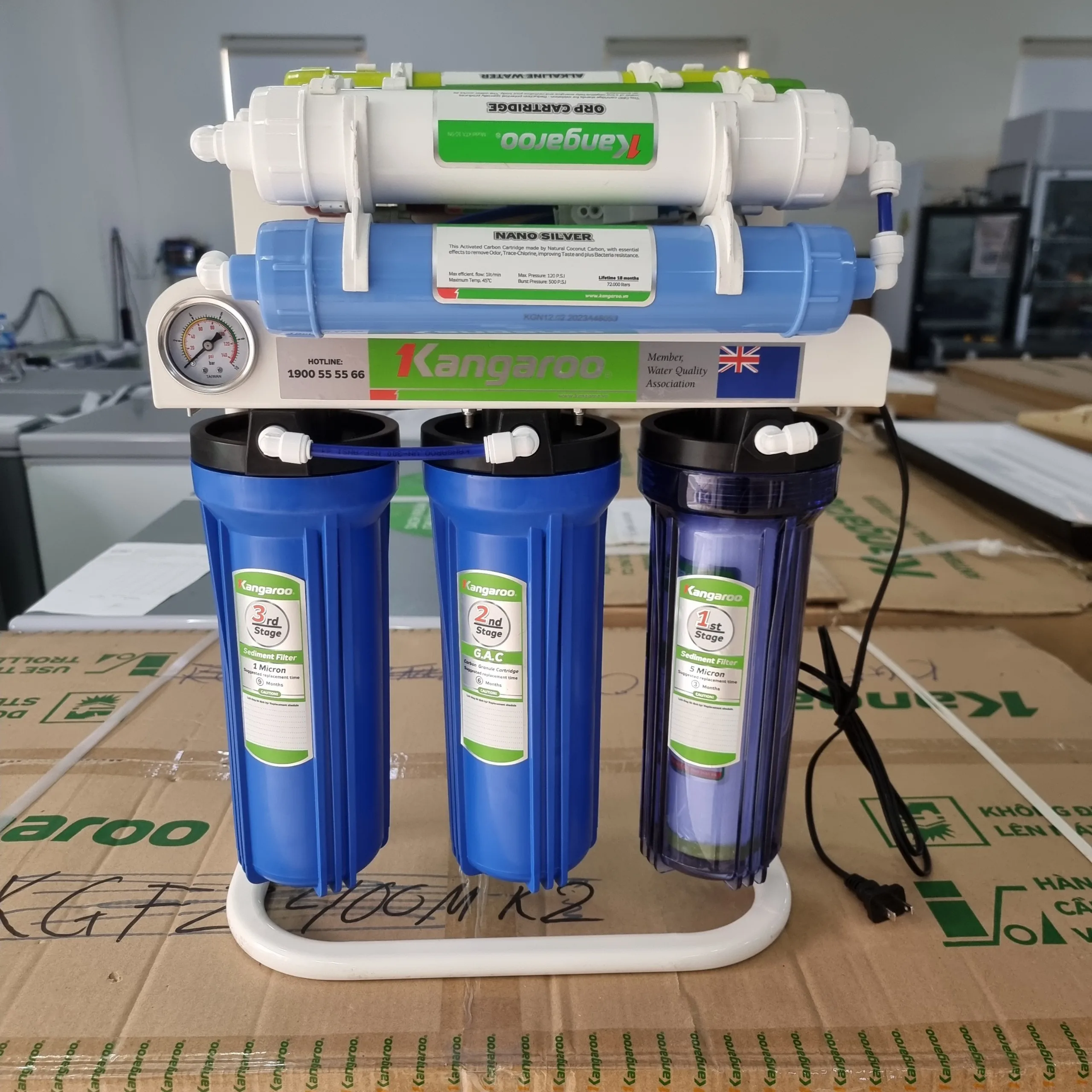 RO water purifier 9 stages 35W adaptor 24V 100GPD pressure tank 4 4.2 5G undersink best price with best quality