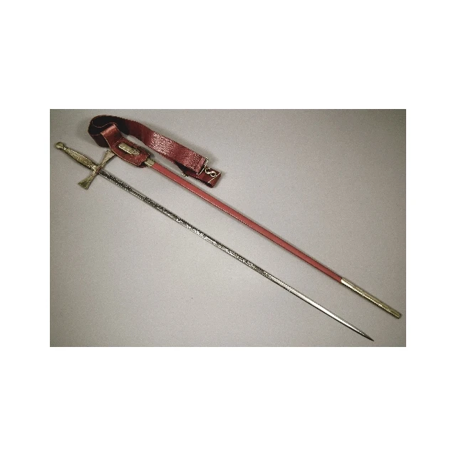Fraternal Ceremonial Sword With Sheath MASONIC KNIGHT TEMPLAR SWORD BY WILKINSON SWORD WITH 28INS ENGRAVED STEEL
