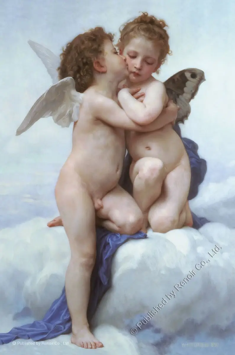 54 деревянная головоломка для Купидона и психики в детстве от William Adolphe Bouguereau