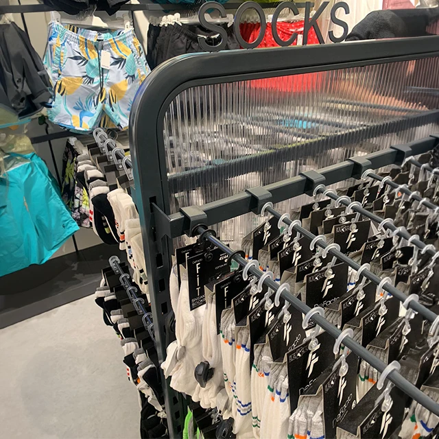 Custom Logo High Quality Modern Store Rack Display for Socks Stand with Wire Hook Holder for bags from Turkey