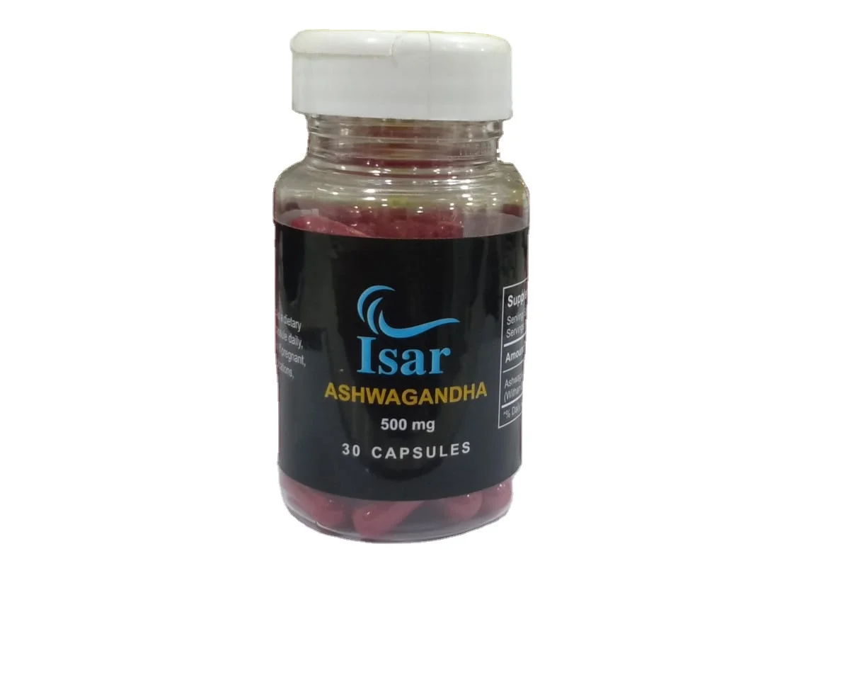Hot Selling Ashwagandha 500 mg 100% Vegan Ashwagandha Capsules with Customized Brand Packing at Wholesale Price
