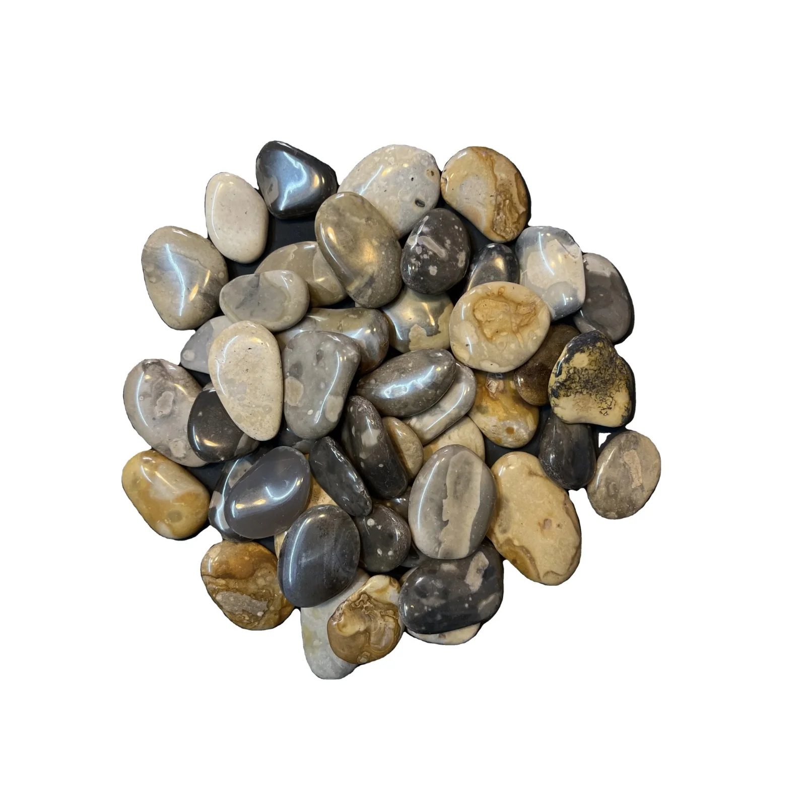 Most Selling Natural Stone Polished Mixed Color Decorative River Stone Pebble for Hoem and Garden Decoration