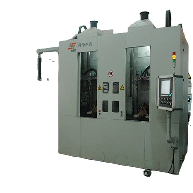 Dual station drive shaft gear teeth plate CNC hardening heat treatment machine dual station induction quenching machine