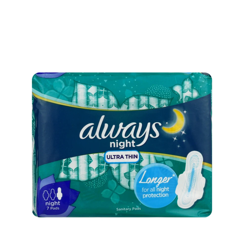 100% Pure Quality Always Ultra Thin Long Night Sanitary Pads Extra Large - 112 Pads At Best Cheap Wholesale