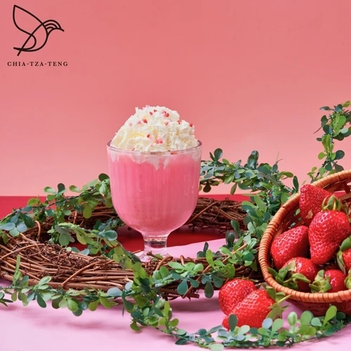 Vegan Powder Manufacturer Price sweet and pink Strawberry flavor powder