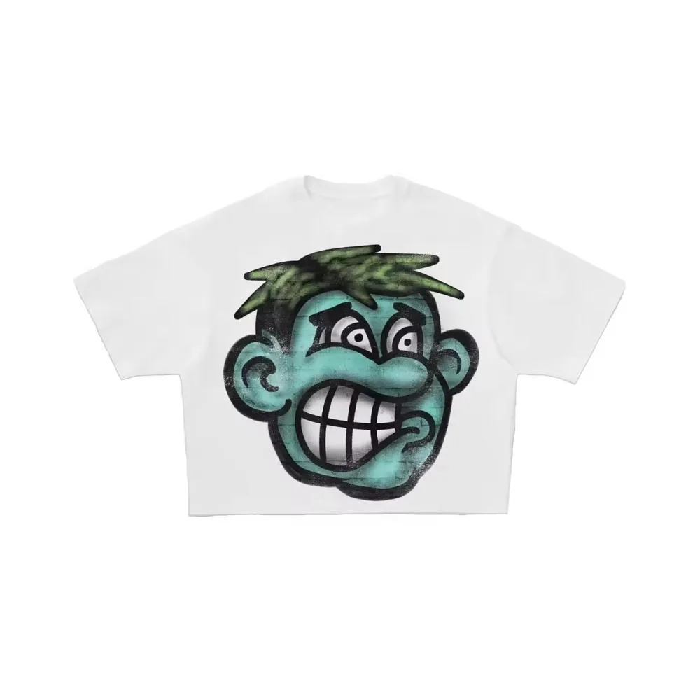 Custom men High Quality T-shirt Box Tee Oversized T-shirts Streetwear Heavy Weight 100% Cotton Boxy Fit Cropped T Shirt For Men