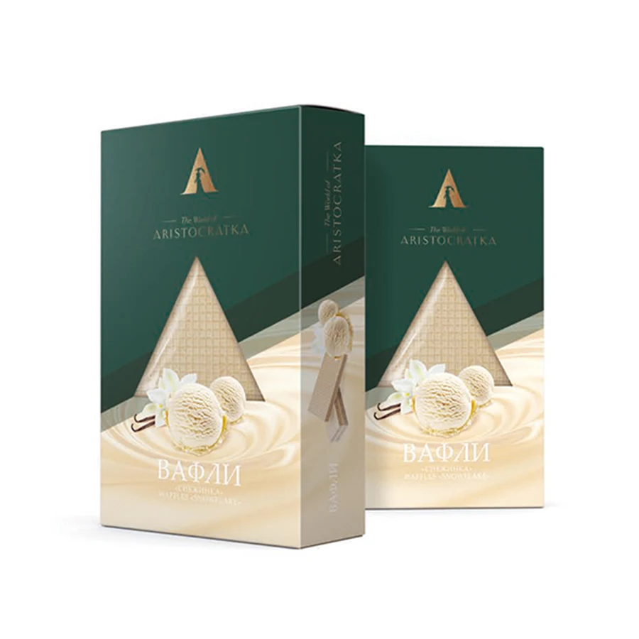 Halal Natural Ingredients Vanilla Flavored Confectionery Wafer 300 g Natural Taste Pastry Vanilla Waffles For Food Halal