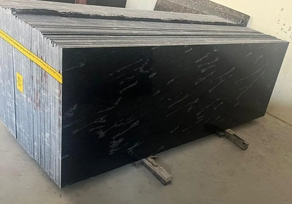 Outdoor Natural Light Dark Grey Granite Stone Fan Pattern Cobblestones Flame Cut Floor Tiles Pavers Price With Mesh For Driveway