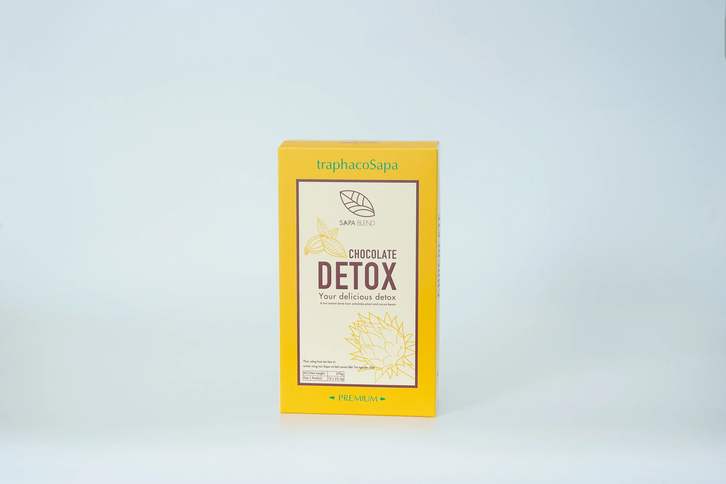 Слегка горький Сладкий коричневый 24 месяца срок годности вьетнамская диетическая добавка шоколадный Детокс мгновенный напиток порошок