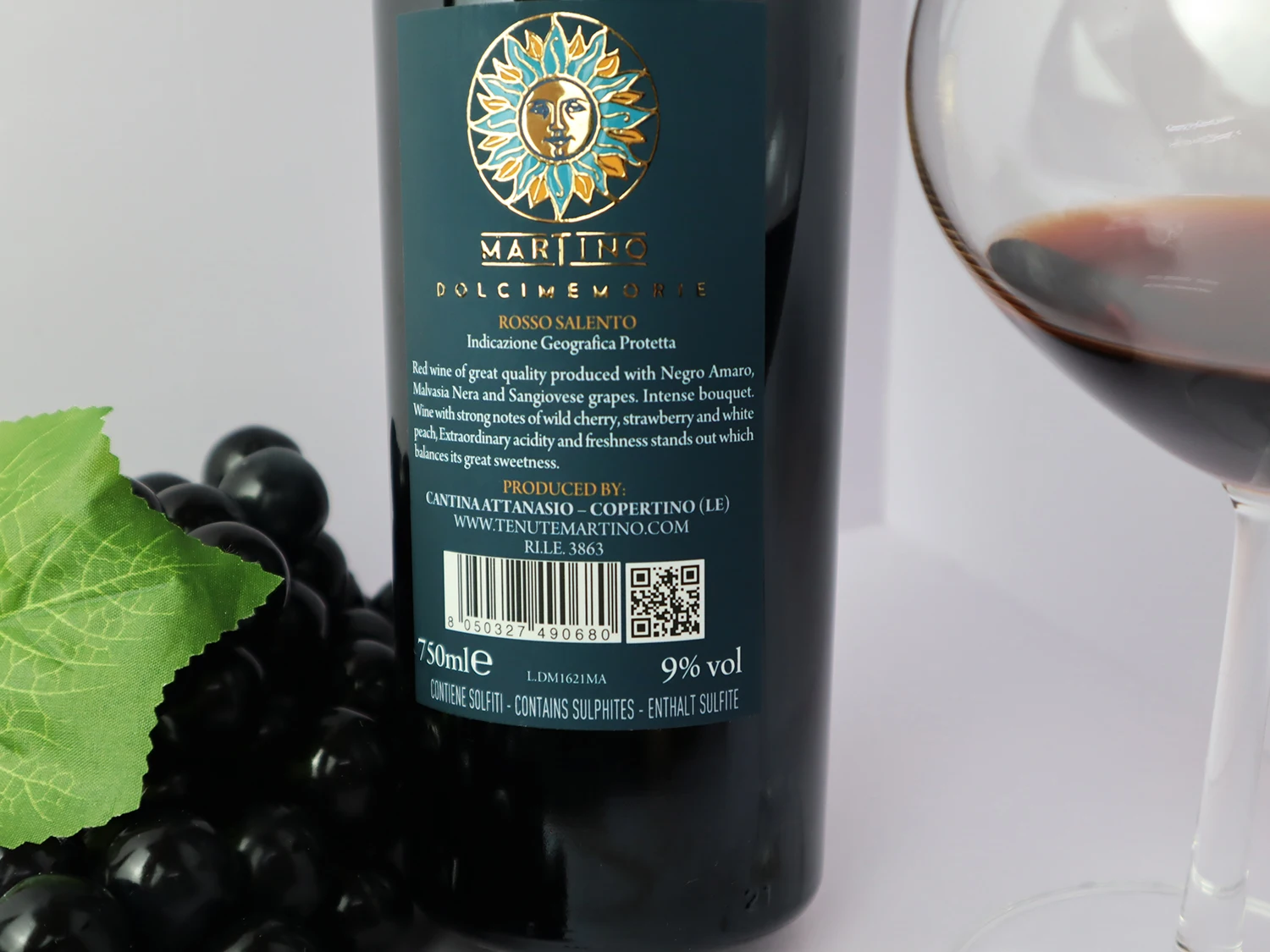 Конкурентоспособная цена, стиль винограда, натуральный вес, оптовая продажа напитков Attanasio Martino dolcimemory, вино из Италии